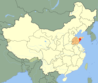 Lage von Qingdao in der Volksrepublik China