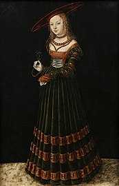 A girl with forget-me-nots, Lucas Cranach the Elder