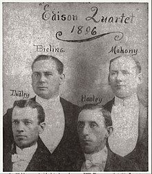 Founding members of the Edison Quartet, 1896