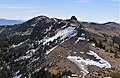 Looking ESE at Granite Chief, Needle Peak (right of center), from Lyon Peak