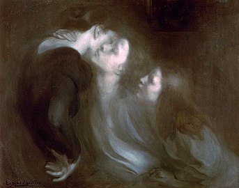 Le Réveil, Her Mother's Kiss (1899), oil on canvas, 94 x 120 cm., Pushkin Museum, Moscow