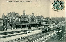 Inside Saint-Roch railway station (postcard postmarked in 1905)