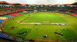 The stadium before a game.