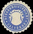 Siegelmarke des Bürgermeister-Amtes von Calvörde