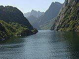 Der Trollfjord mit Trolltindan.