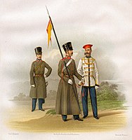 Chief Officer and Private in marching uniform, Private in everyday uniform (1855–1857)