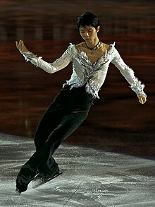 The picture shows Japanese figure skater Yuzuru Hanyu (25) in the exhibion gala at the 2019 Grand Prix Final in Turin