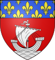 Coat of arms according to the 1942 Commission d'héraldique urbaine de la Seine (Seine's department urban heraldic commission), approved by prefectoral decree of 20 June 1942