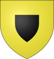 an escutcheon—Or, an escutcheon sable—Bourigeole, Aude, France