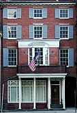 The Chester Harding House, a National Historic Landmark occupied by portrait painter Chester Harding from 1826 to 1830, now houses the Boston Bar Association.