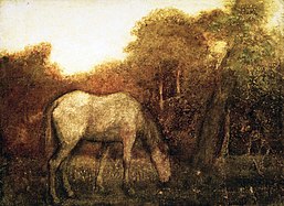 The Grazing Horse (1872 to 1878) oil on canvas, 10 x 14 in. Brooklyn Museum