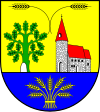 Die Ratekauer Feldsteinkirche im Wappen der Gemeinde Ratekau