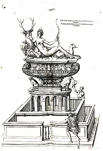 Fountain of Diana, engraved by Jacques Androuet du Cerceau (1579)
