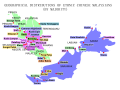 Image 103Geographical distributions of ethnic Chinese Malaysians by majority in each cities or towns:   Hokkien   Cantonese   Hakka   Fuzhou   Hainanese   Teochew   Kwongsai   Hockchia   Undetermined majority (from Malaysian Chinese)