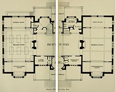 1st floor plan, 1896.
