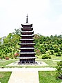 A reconstruction of the great pagoda at Hwangnyongsa.