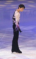 Yuzuru Hanyu performing to "White Legend" at the exhibition gala of the 2012 World Championships (no picture from the 2014 Winter Olympics available)