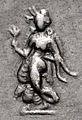 Dancing woman, possibly Lakshmi, on a coin of Pantaleon.