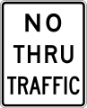 R5-12 No thru traffic