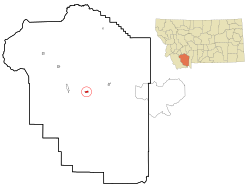 Location in Madison County and the state of Montana