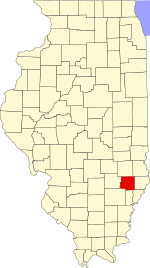 Map of Illinois highlighting Richland County