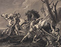 Theseus and Pirithoüs Clearing the Earth of Brigands, Deliver Two Women from the Hands of their Abductors by Angelique Mongez (1806)