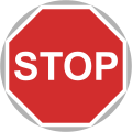 A24: Temporary stop sign