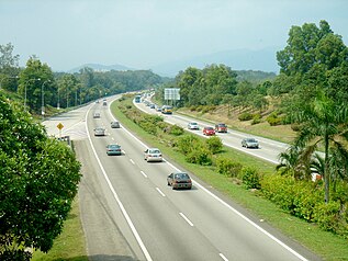 AH2 und North-South Expressway in Malaysia