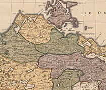 Karte Vorpommern von Seutters, um 1760 (grünes Gebiet mittig)
