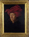 Portrait of a Man in a Turban (actually a chaperon). possibly a self-portrait, painted 1433