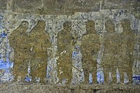 Afrasiab Palace Fresco 7th-8th century. Sogdian Chamberlains & Interpreter Introduce Tibetan Messengers