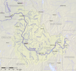 Map of the Snake River watershed