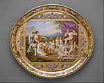 Tray (plateau), part of a breakfast service (déjeuner); 1813; hard-paste porcelain; 2.5 x 37.5 x 33.3 cm; Metropolitan Museum of Art