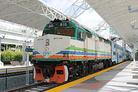 EMD F40PHR-2C locomotive at Miami Intermodal Center