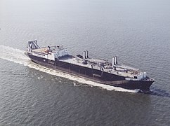 USNS GySgt. Fred W. Stockham (T-AK-3017), a Shughart-class roll-on/roll-off vehicle cargo ship and part of the Maritime prepositioning program