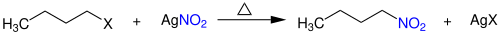 Reaktionsschema Victor-Meyer-Reaktion