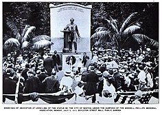 Dedication ceremony of the Wendell Phillips Monument in July 1915