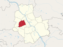 Location of Wola within Warsaw