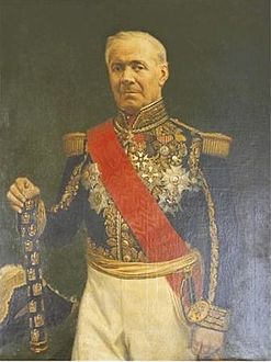 Portrait of Amiral Romain Desfossés. Painting executed in 1864.
