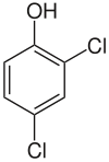 Strukturformel von 2,4-Dichlorphenol