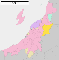 Location of Aga in Niigata Prefecture