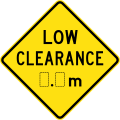 (W4-8) Low Clearance ahead