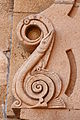 The eel motif at the base of the arches