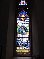The Dix Window. Margaret Dix, daughter of the last rector, was a neuro-otologist. The Aramaic word ephphatha is that attributed to Jesus when healing a deaf and dumb man.