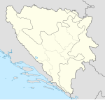 Location map many is located in Bosnia and Herzegovina