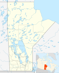 Map showing the location of Pinawa Dam Provincial Park
