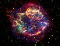 40. An image of the Cassiopeia A Supernova remnant, captured by the Spitzer Space Telescope.