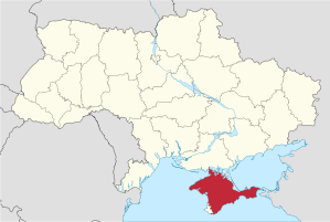 Lage der Autonomen Republik Krim in der Ukraine