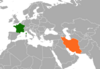 Location map for France and Iran.