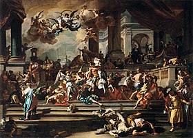 The Expulsion of Heliodorus from the Temple, oil painting by Francesco Solimena; c.1725